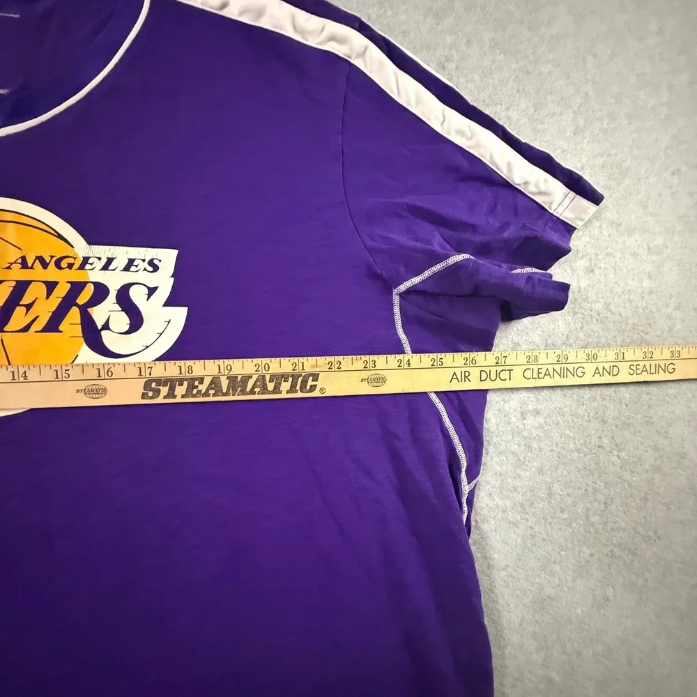 Adidas Los Angeles Lakers Kobe Bryant 24 Purple Jersey T-Shirt Mens 2XL W66498